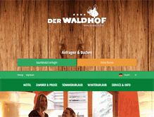 Tablet Screenshot of derwaldhof.at